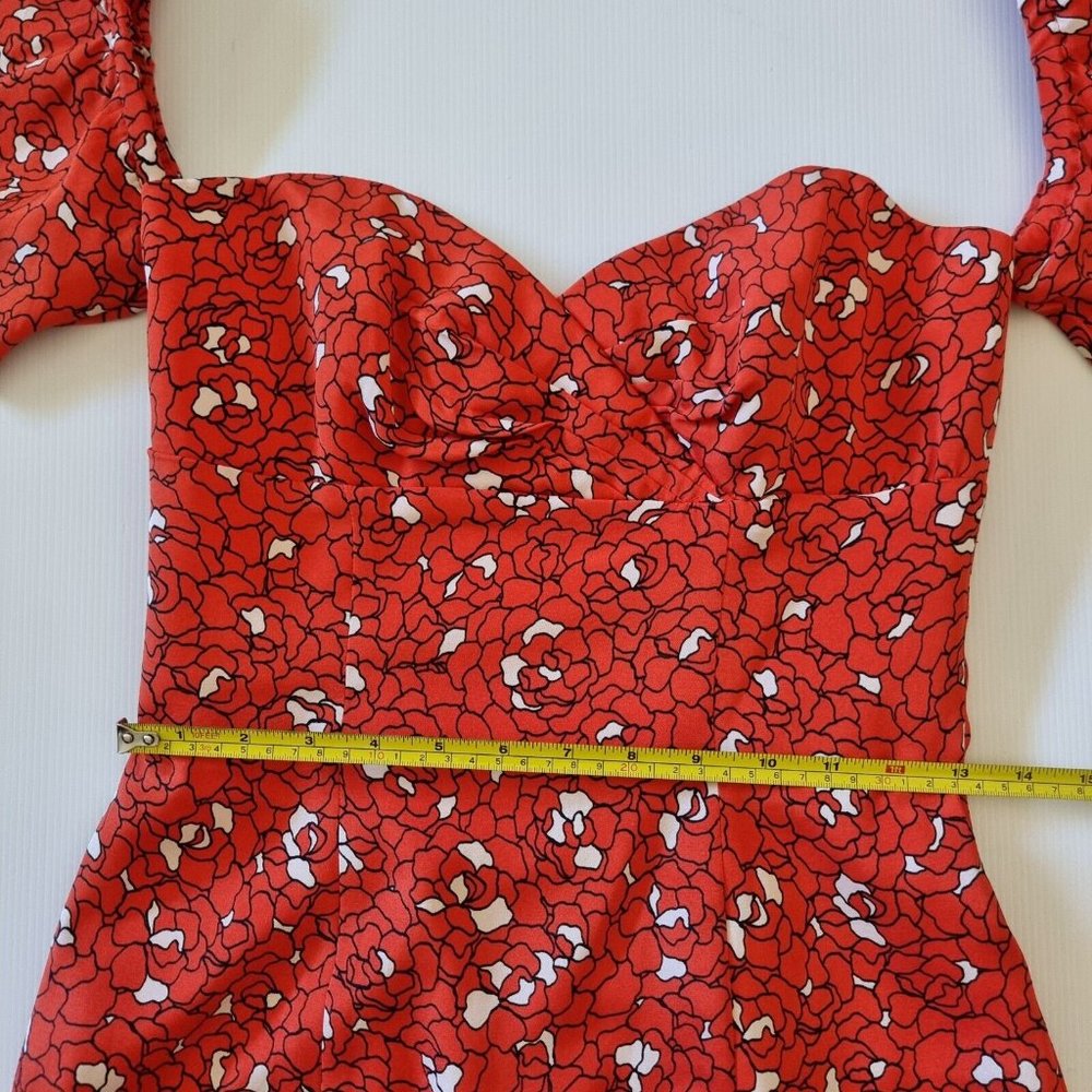 Kookai ALLEGRA Dress Size 36 Au 8 Blogger Favourite Red Off Shoulder Sweetheart - Picture 9 of 16